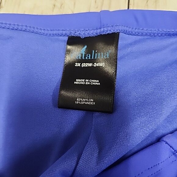 NWT Catalina One piece Blue Bathing Suit Twistfront Women's SZ 3X - Picture 9 of 12